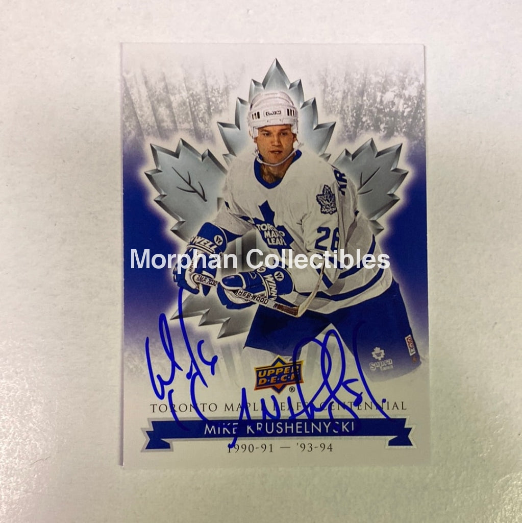 Mike Krushelnyski - Autographed Card Toronto Maple Leafs Centennial #1