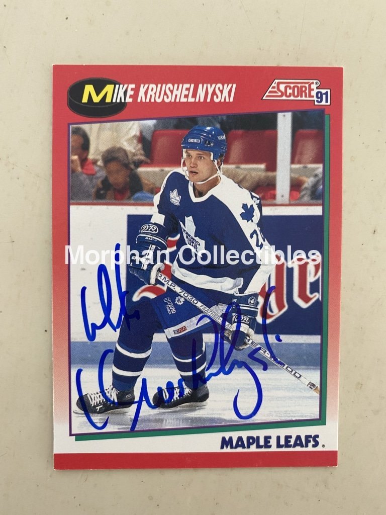 Mike Krushelnyski - Autographed Card 1991-92 Score Canadian English #1