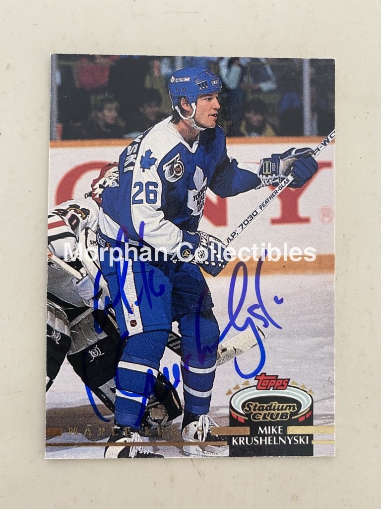 Mike Krushelnyski - Autographed Card 1992-93 Stadium Club #1