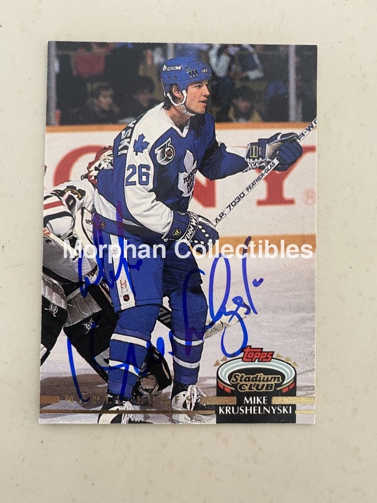 Mike Krushelnyski - Autographed Card 1992-93 Stadium Club #2