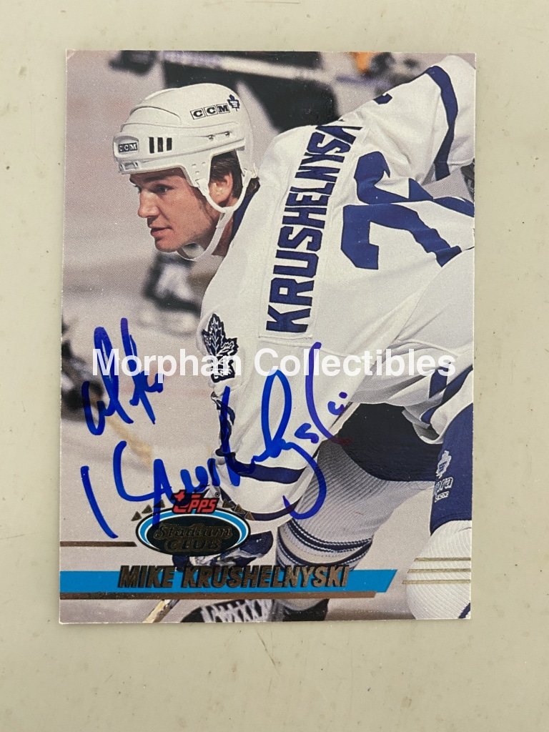 Mike Krushelnyski - Autographed Card 1993-94 Stadium Club #1