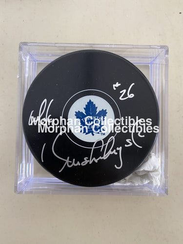 Mike Krushelnyski - Autographed Puck Toronto Maple Leafs 2