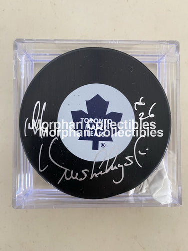 Mike Krushelnyski - Autographed Puck Toronto Maple Leafs 4