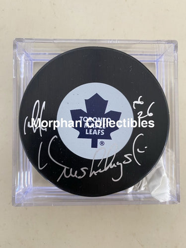 Mike Krushelnyski - Autographed Puck Toronto Maple Leafs 4