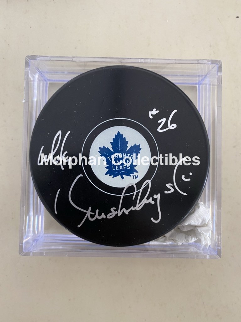 Mike Krushelnyski - Autographed Puck Toronto Maple Leafs 2