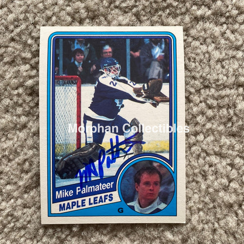 Mike Palmateer - Autographed Card 1984-85 Opc