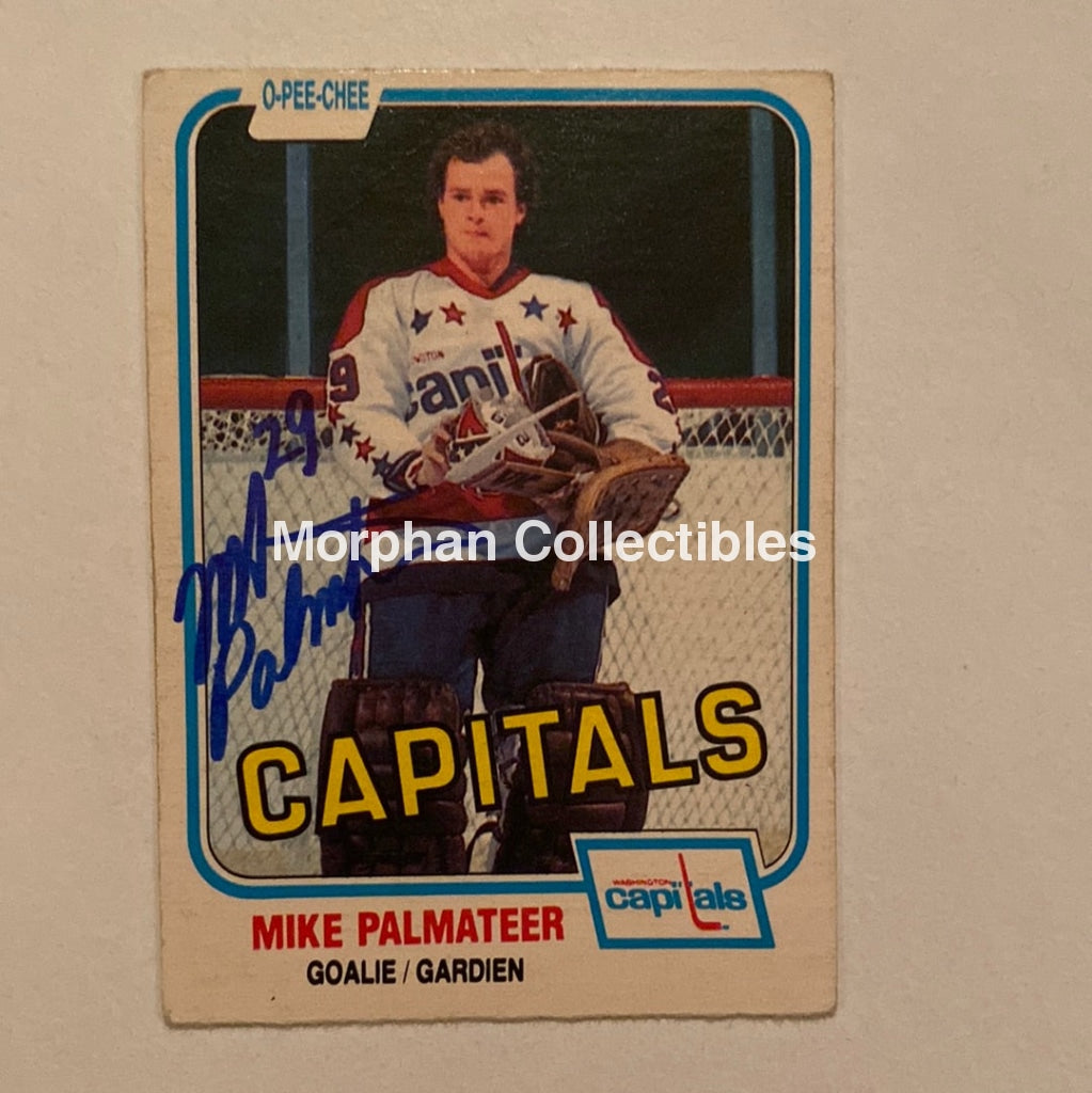 Mike Palmateer - Autographed Card Opc 1981-82