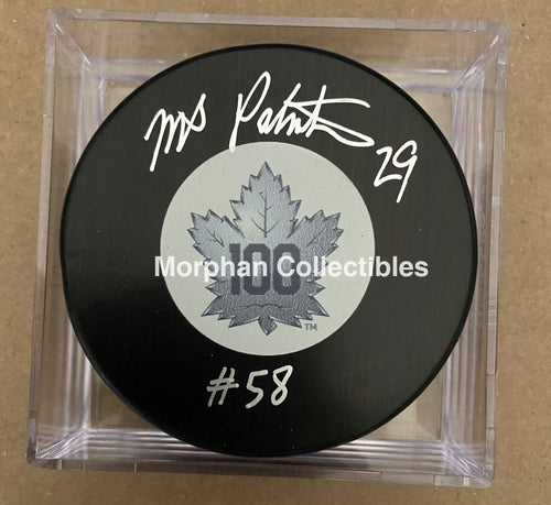 Mike Palmateer - Autographed Puck Toronto Maple Leafs Centennial
