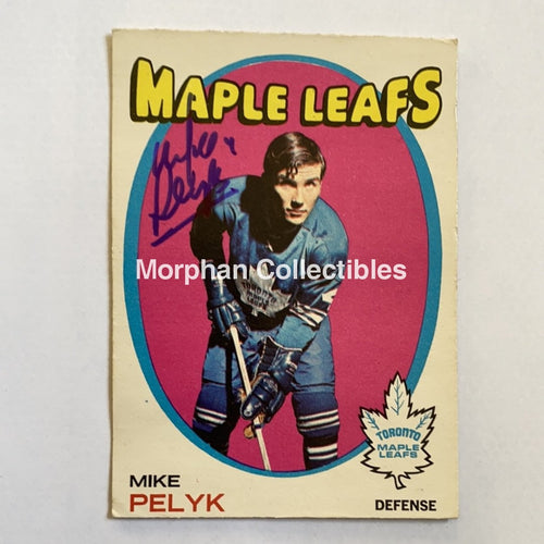 Mike Pelyk - Autographed Card 1971-72 Opc