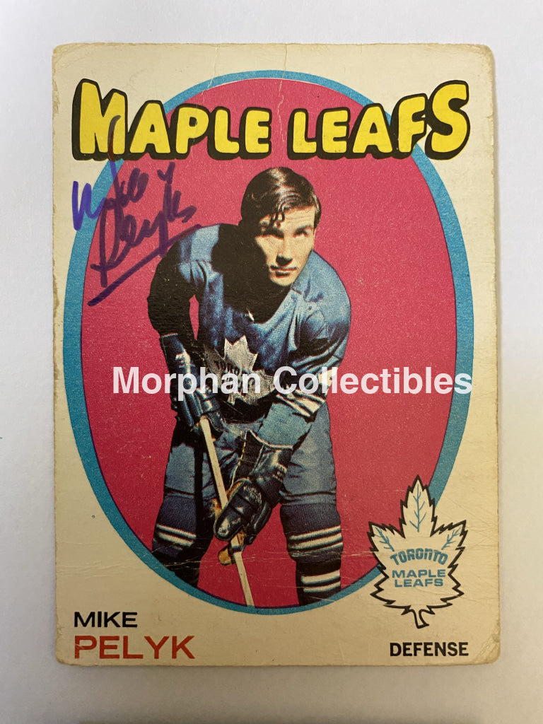 Mike Pelyk - Autographed Card 1971-72 Opc