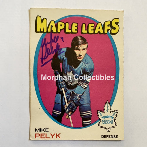 Mike Pelyk - Autographed Card 1971-72 Opc
