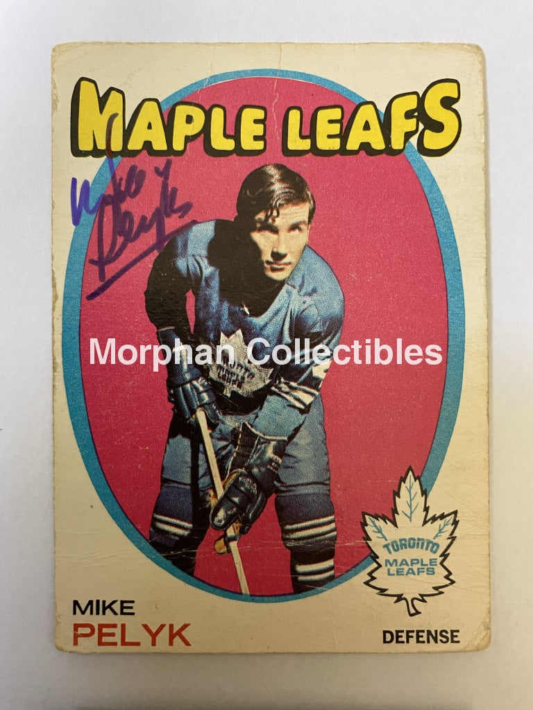 Mike Pelyk - Autographed Card 1971-72 Opc