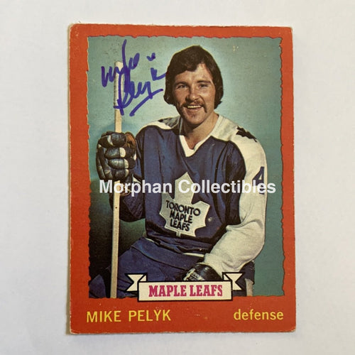 Mike Pelyk - Autographed Card 1973-74 Opc