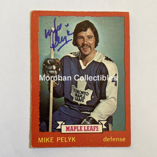 Mike Pelyk - Autographed Card 1973-74 Opc