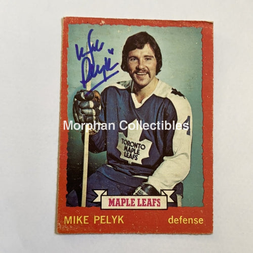 Mike Pelyk - Autographed Card 1973-74 Opc