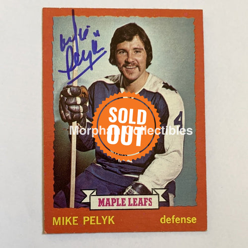 Mike Pelyk - Autographed Card 1973-74 Topps