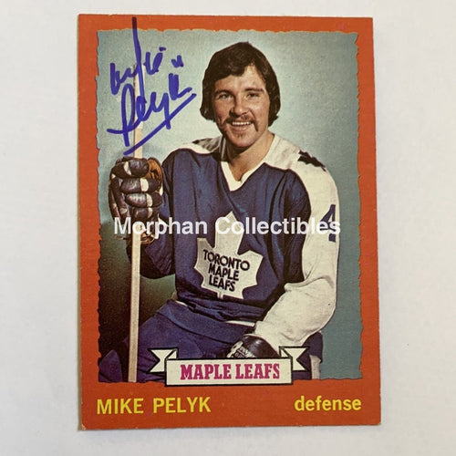 Mike Pelyk - Autographed Card 1973-74 Topps