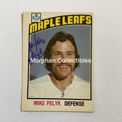 Mike Pelyk - Autographed Card 1976-77 Opc