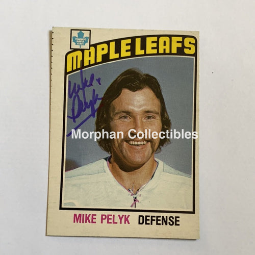 Mike Pelyk - Autographed Card 1976-77 Opc