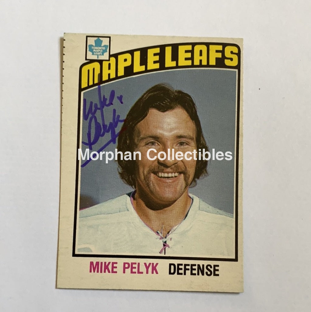 Mike Pelyk - Autographed Card 1976-77 Opc