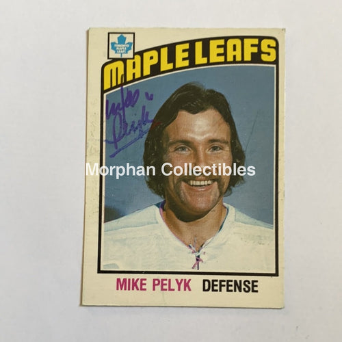 Mike Pelyk - Autographed Card 1976-77 Opc