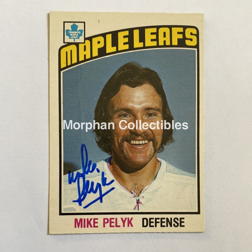 Mike Pelyk - Autographed Card 1976-77 Opc