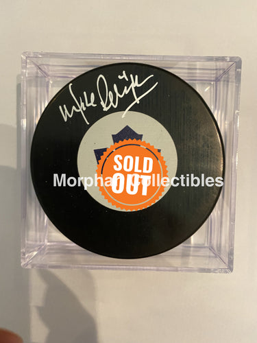 Mike Pelyk - Autographed Puck Toronto Maple Leafs