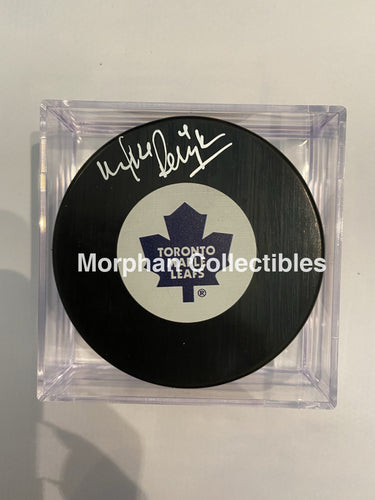 Mike Pelyk - Autographed Puck Toronto Maple Leafs