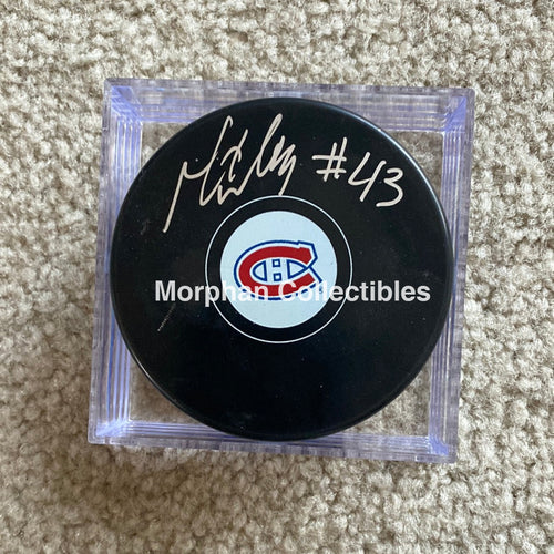 Mike Weaver - Autographed Puck Montreal Canadiens