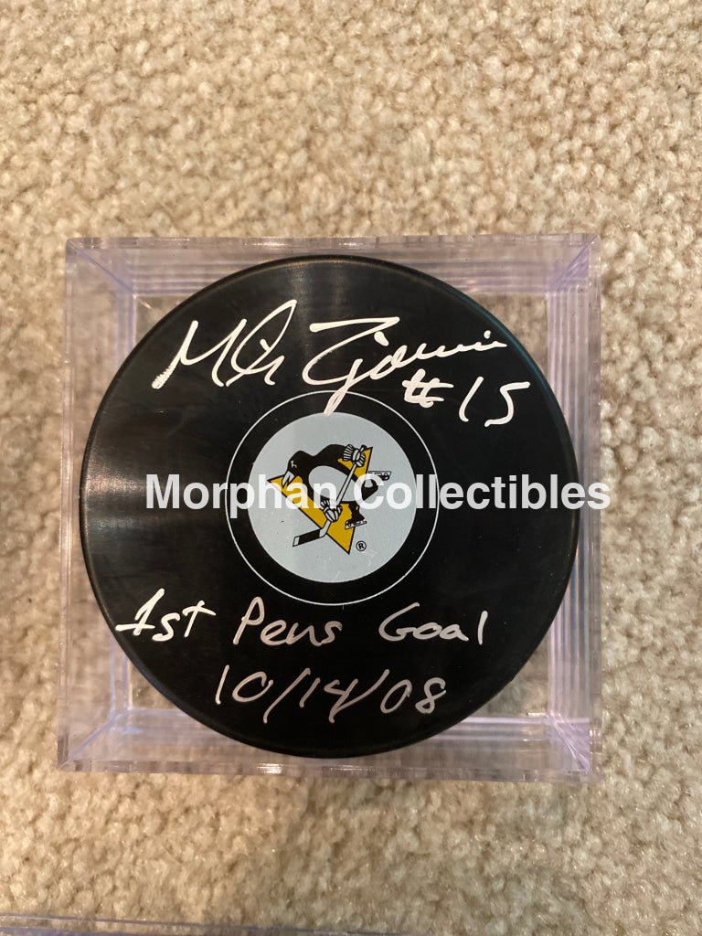 Mike Zigomanis - Autographed Puck Pittsburg Penguins