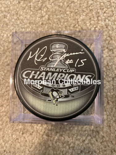 Mike Zigomanis - Autographed Puck Pittsburg Penguins Stanley Cup 2009