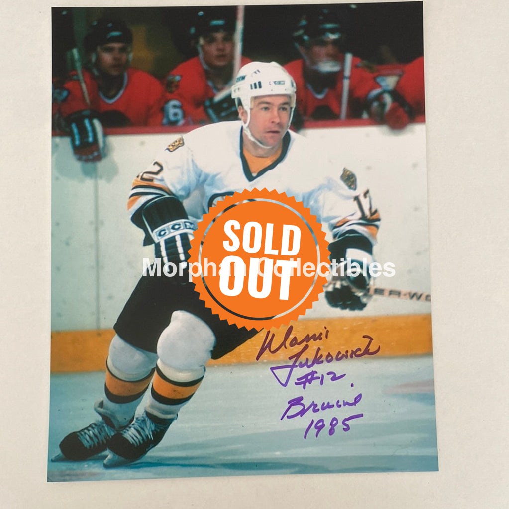 Morris Lukowich - Autographed 8X10 Photo Boston Bruins