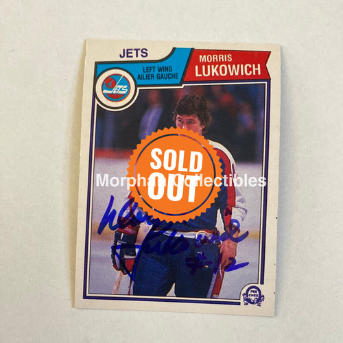 Morris Lukowich - Autographed Card Opc 1983-84