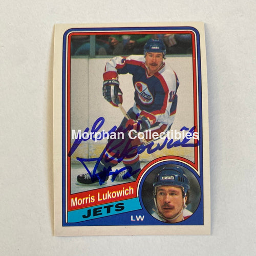 Morris Lukowich - Autographed Card Opc 1984-85