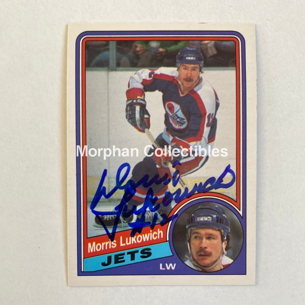 Morris Lukowich - Autographed Card Opc 1984-85