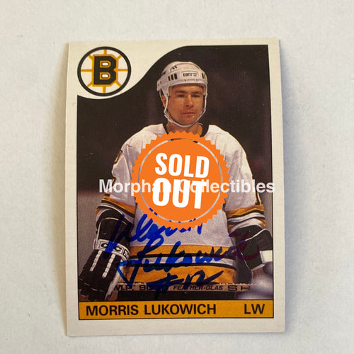 Morris Lukowich - Autographed Card Opc 1985-86