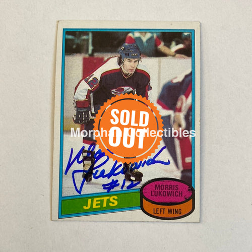 Morris Lukowich - Autographed Card Topps 1980-81