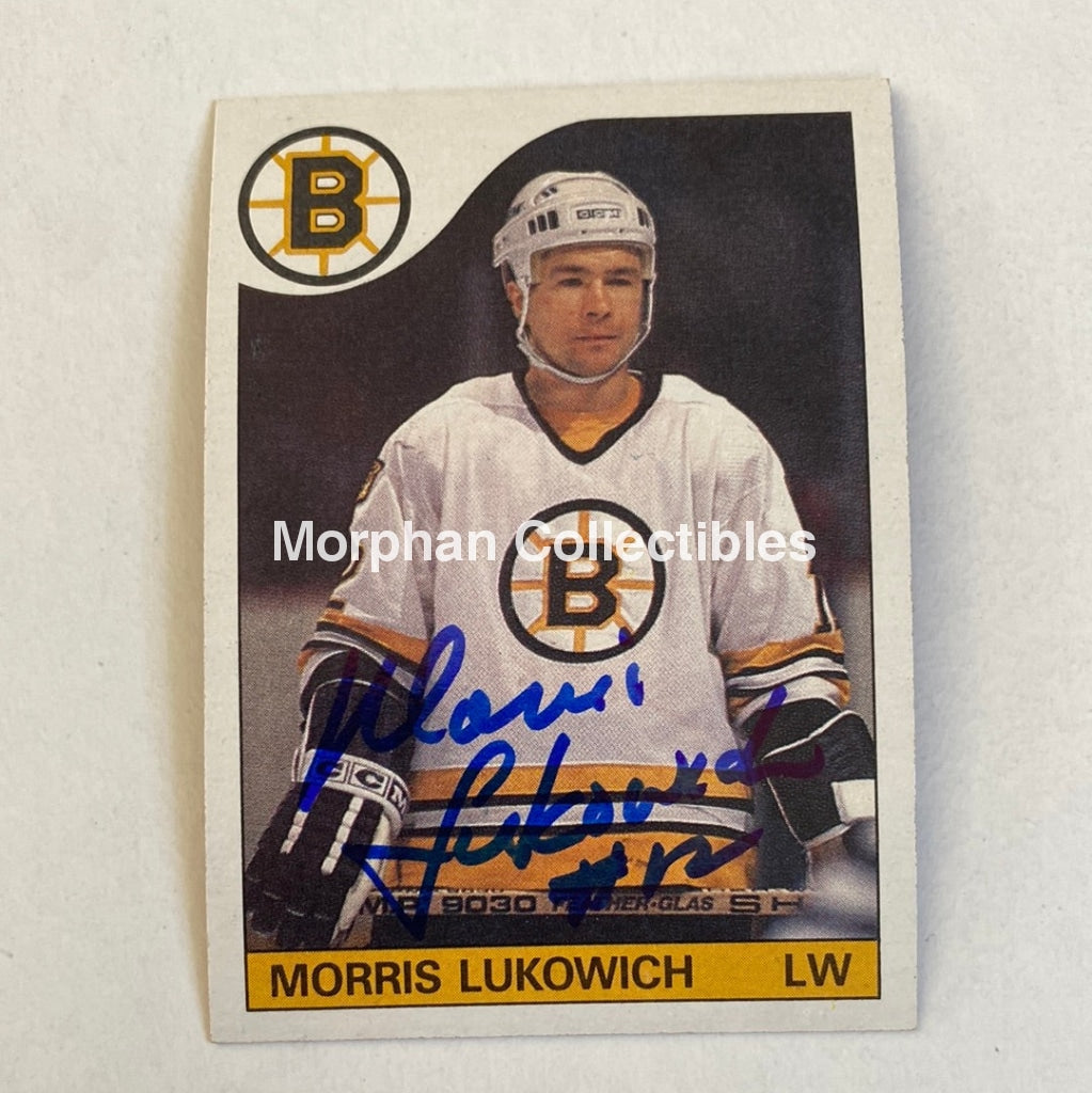 Morris Lukowich - Autographed Card Topps 1985-86