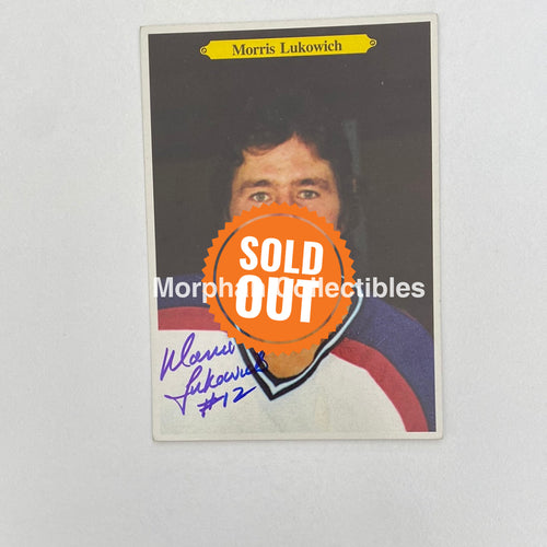 Morris Lukowich - Autographed Photo Opc 1991 Postcard