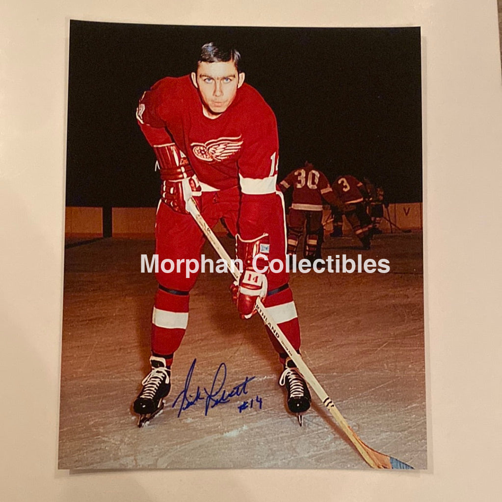 Nick Libett - Autographed 8X10 Detroit Red Wings Photo