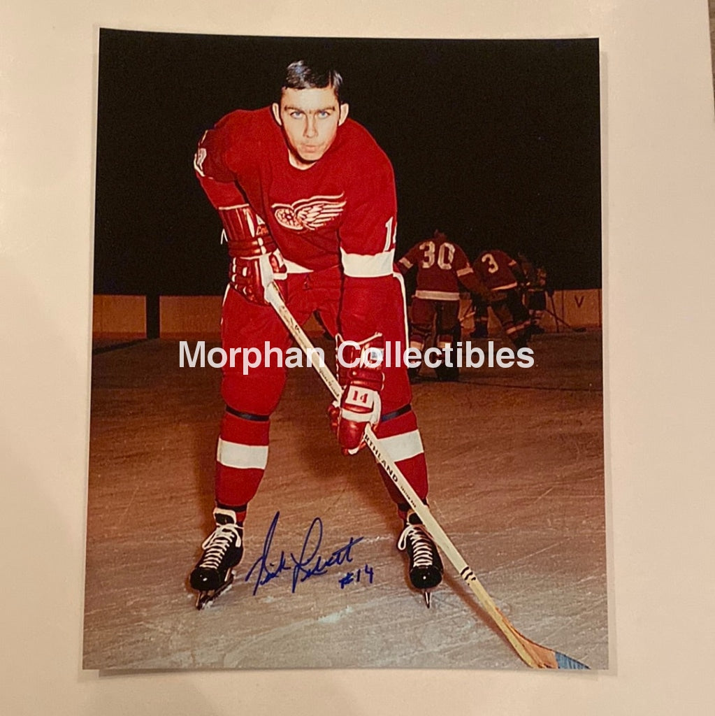 Nick Libett - Autographed 8X10 Detroit Red Wings Photo