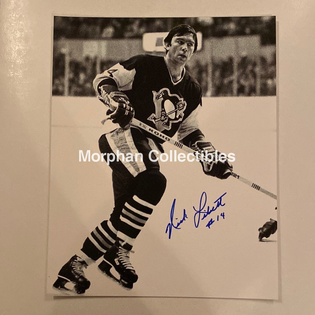 Nick Libett - Autographed 8X10 Pittsburg Penguins Photo