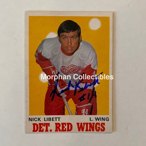 Nick Libett - Autographed Card Opc 1970-71