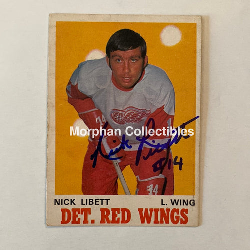 Nick Libett - Autographed Card Opc 1970-71