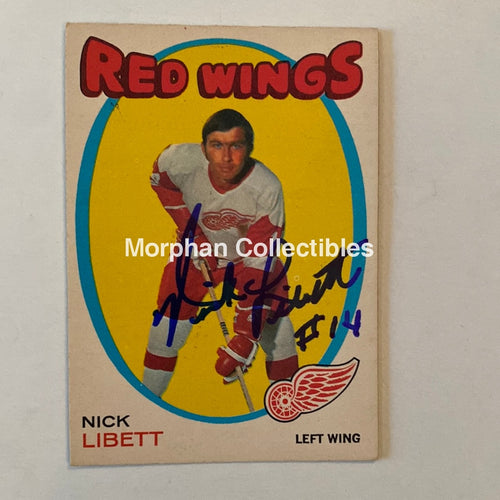 Nick Libett - Autographed Card Opc 1971-72