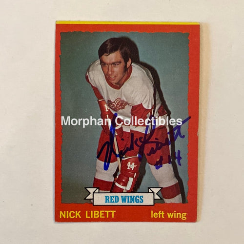 Nick Libett - Autographed Card Opc 1973-74