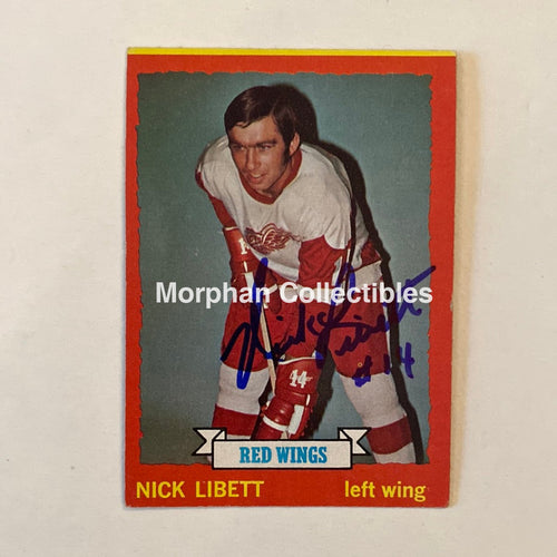 Nick Libett - Autographed Card Opc 1973-74
