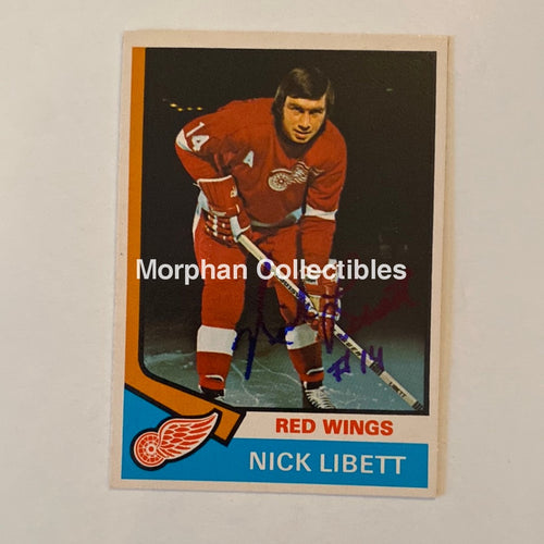 Nick Libett - Autographed Card Opc 1974-75