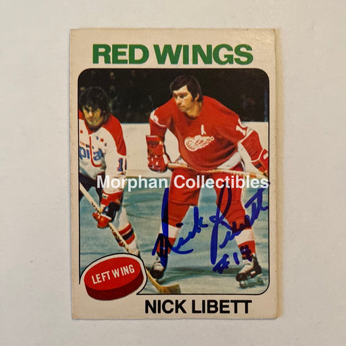 Nick Libett - Autographed Card Opc 1975-76