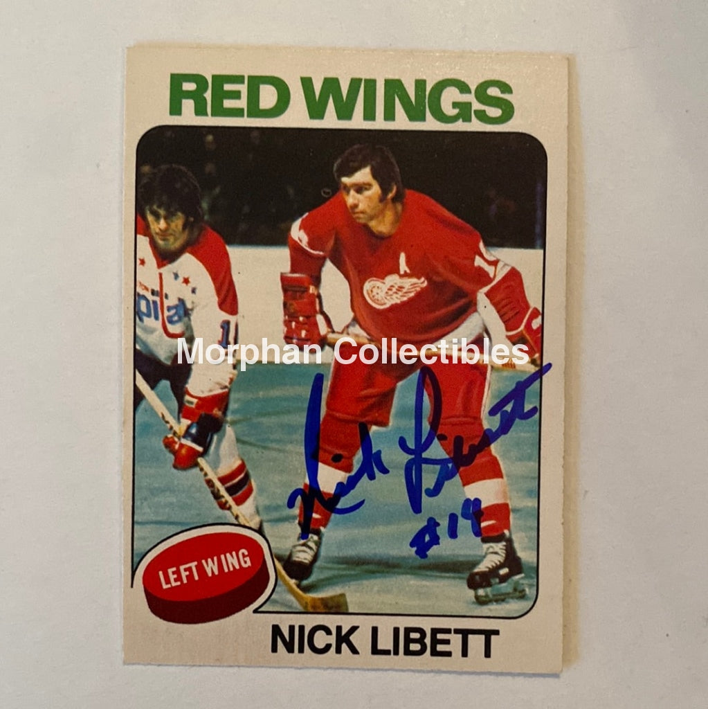 Nick Libett - Autographed Card Opc 1975-76